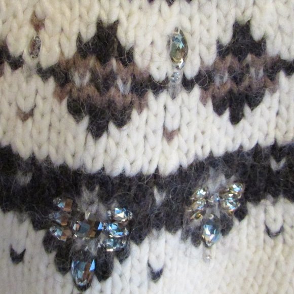 *3 for $25* Loft embellished Fair Isle Wool blend sweater - Picture 2 of 11